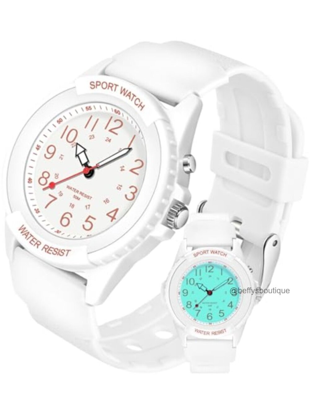 Analog Nurse Watch 50M Waterproof Night Light Easy Read Military Time